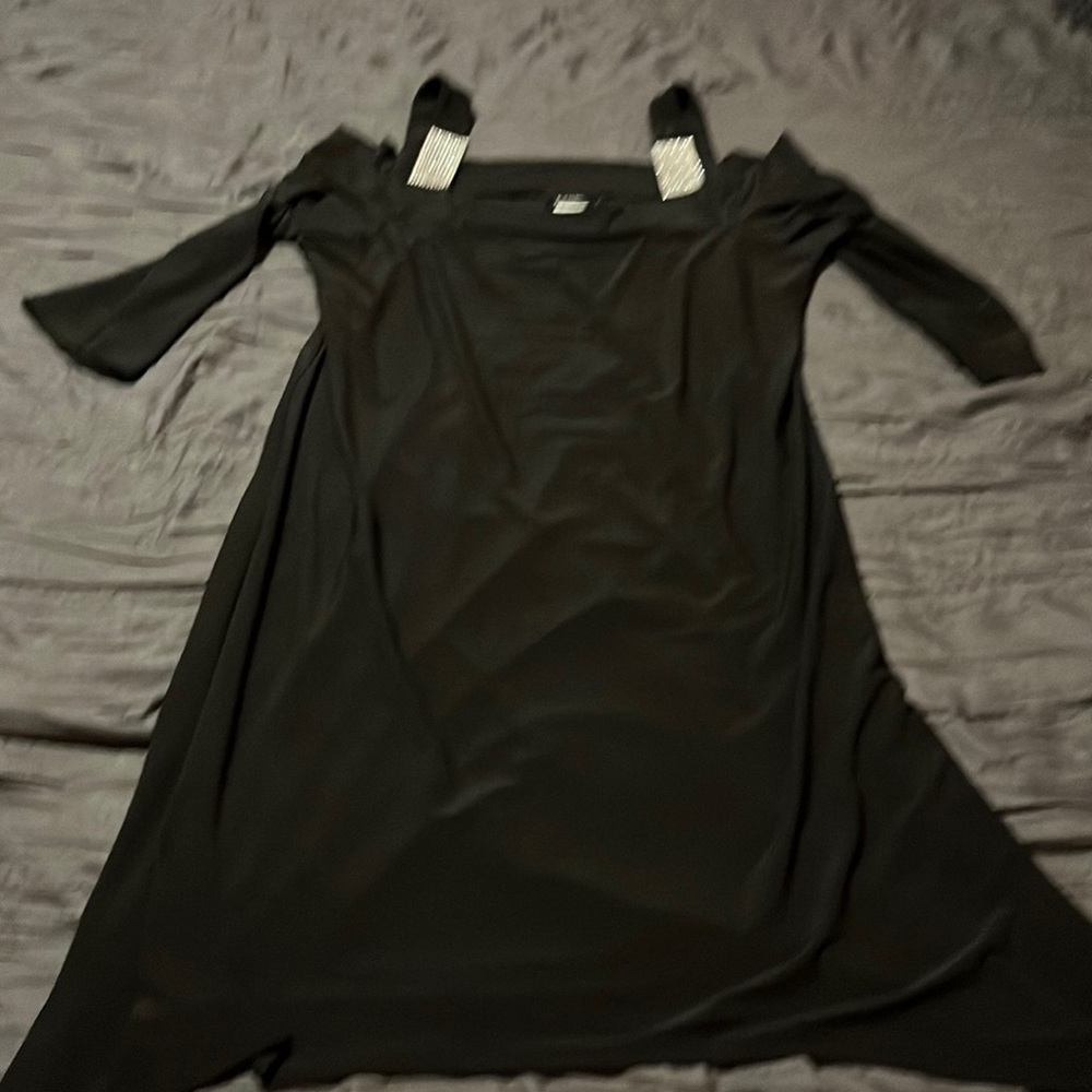 MSK rhinestone open shoulder midi dress. Size 12